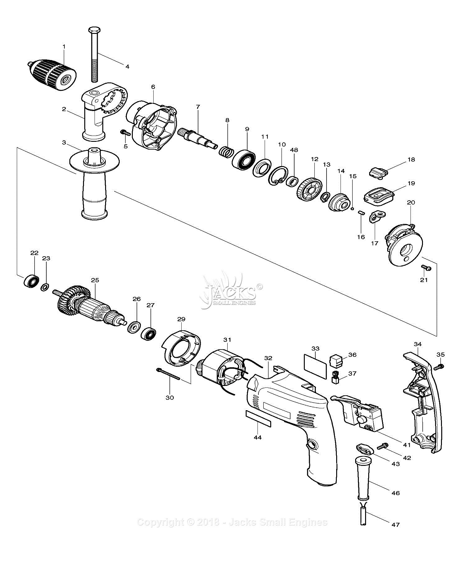 Makita Hp1351 Parts Diagram For Assembly 1