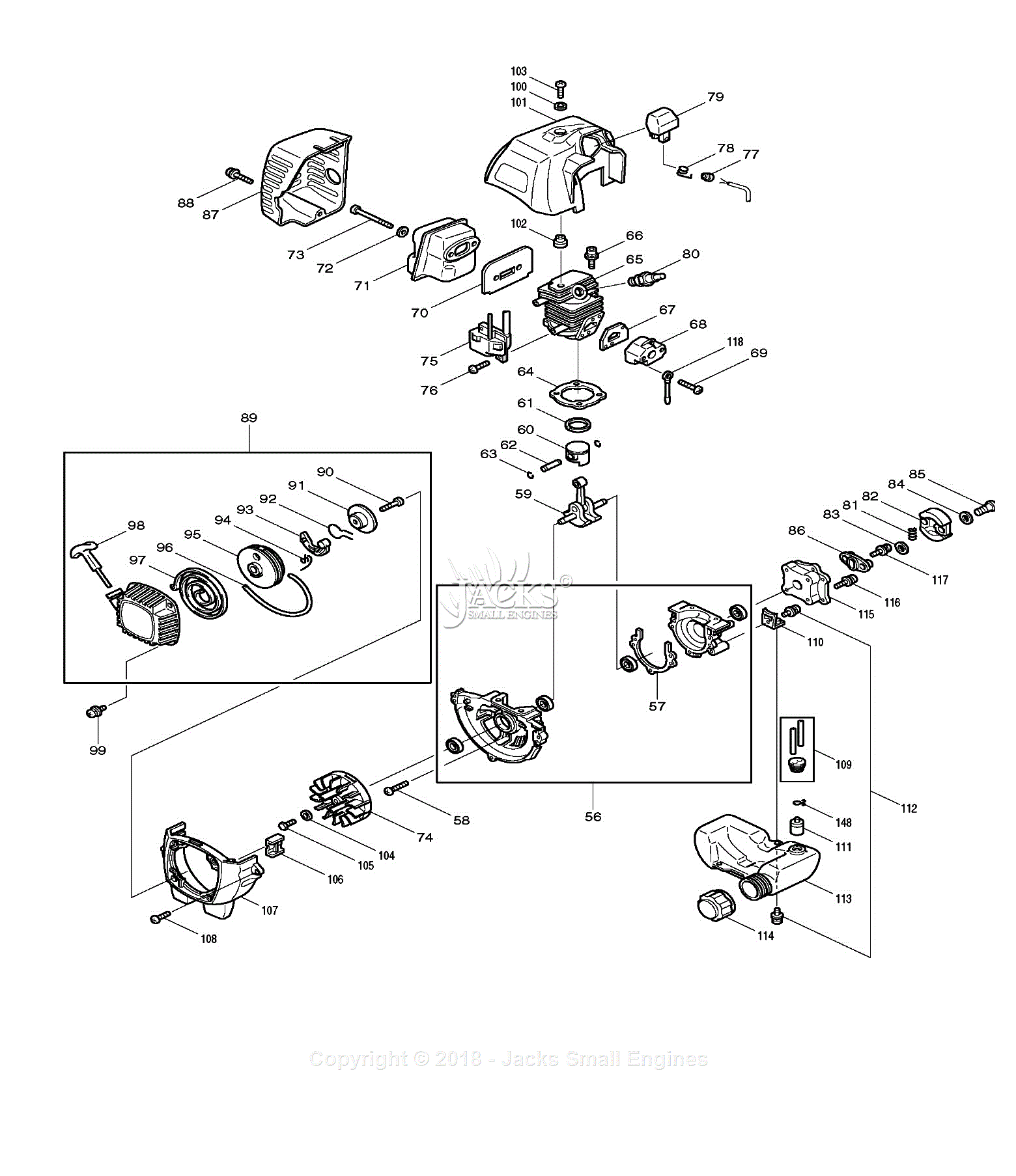 Makita EH561 Parts Diagram for Assembly 2