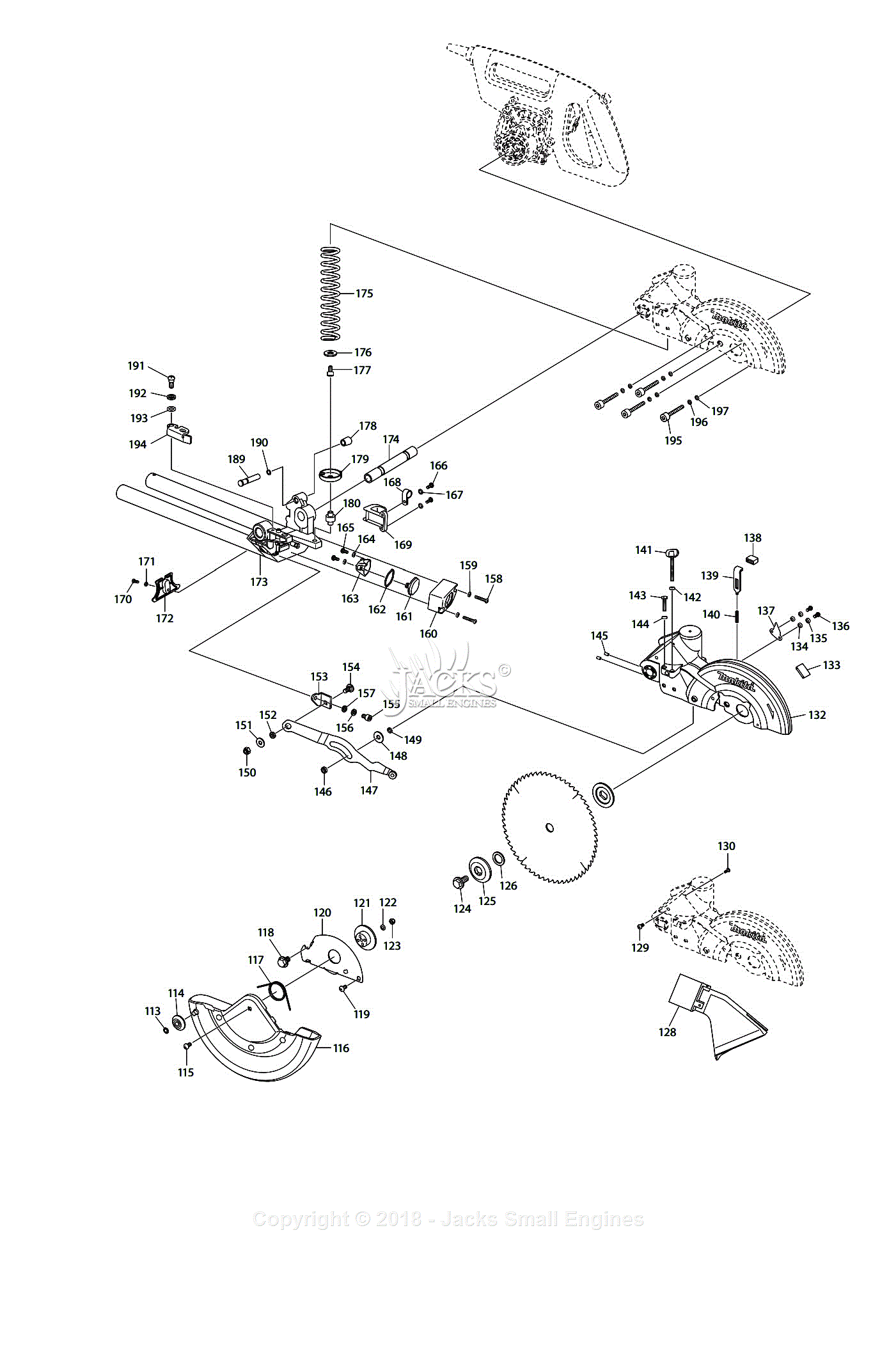 Makita LS0815F Parts Diagram for Assembly 2