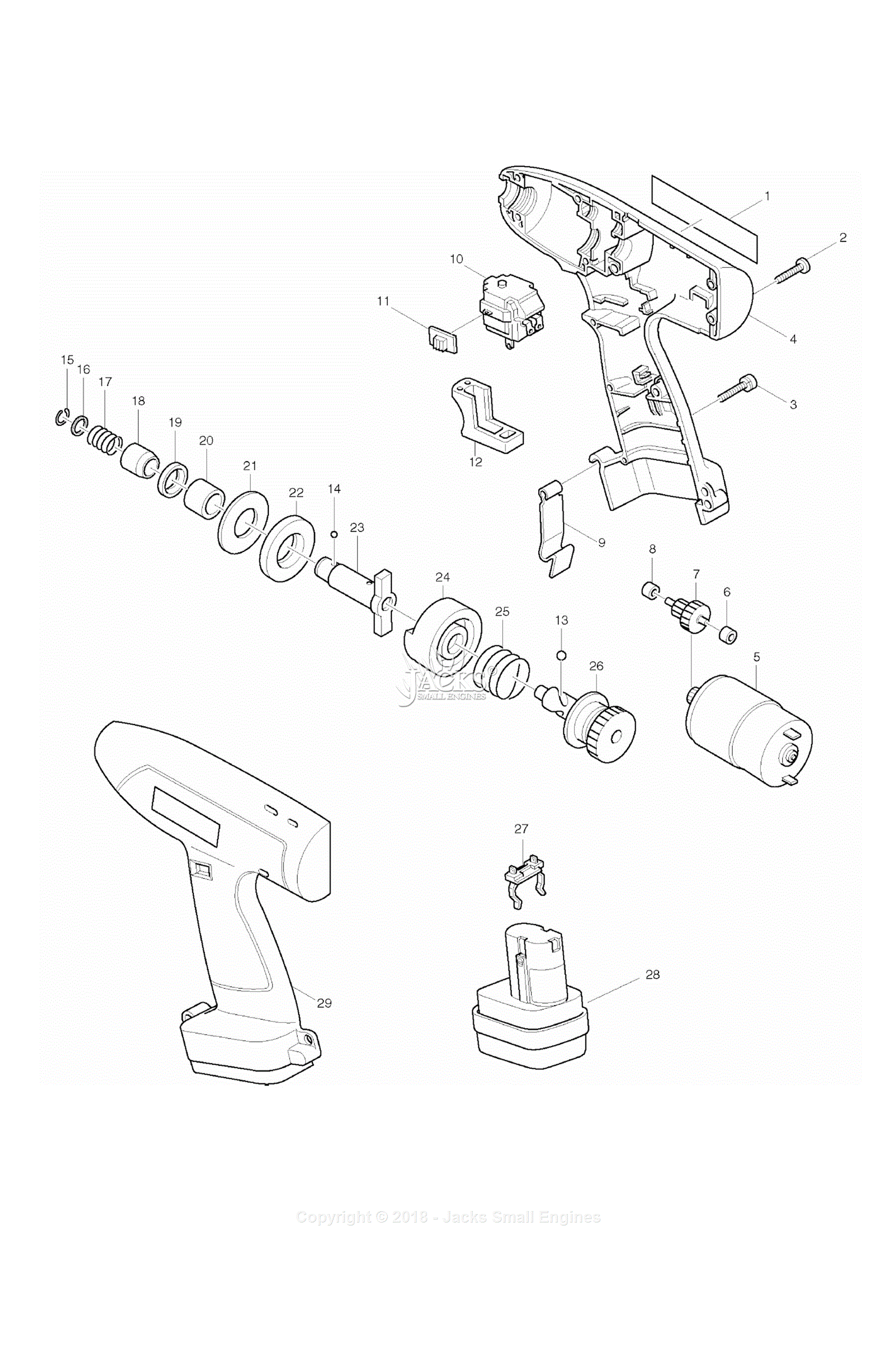 Makita 6903vd Parts Diagram For Assembly 1