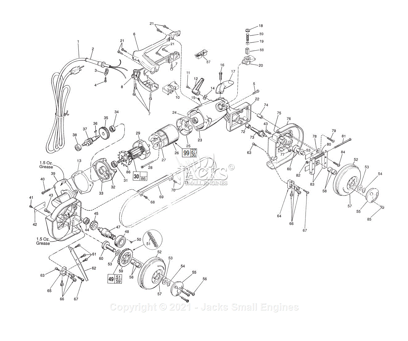 Milwaukee Band Saw Parts Diagram