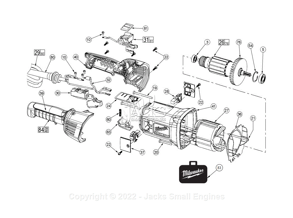 Milwaukee Hole Hawg Drill Parts List Diagram