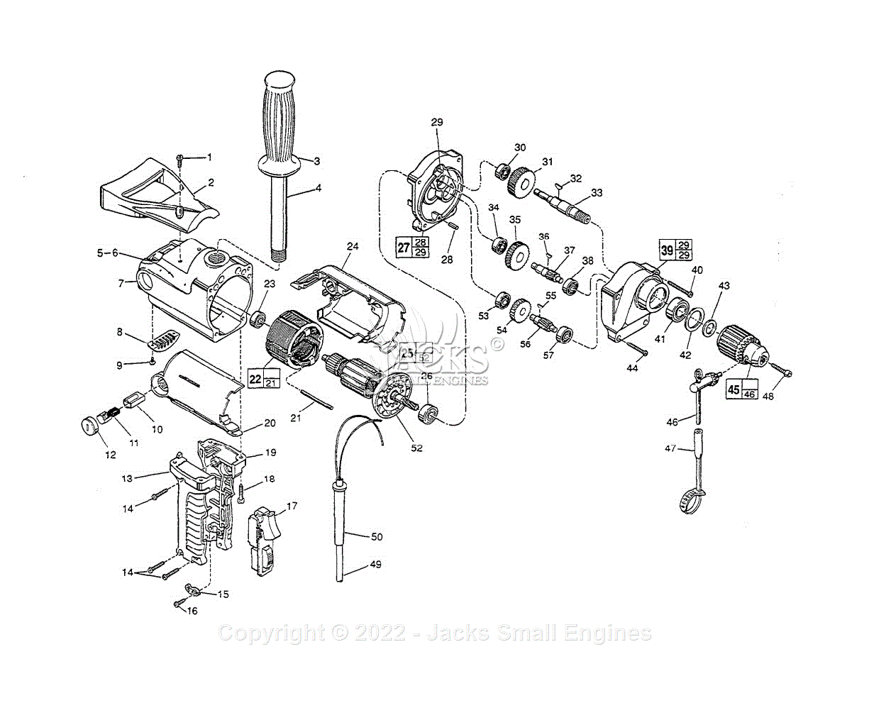 Milwaukee 1662-3 (Serial 720A) Milwaukee Electric Drill / Driver Parts ...