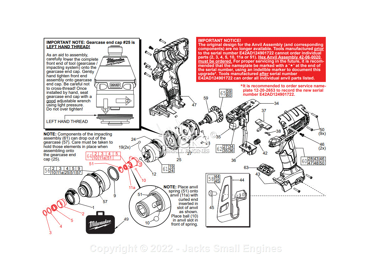 Milwaukee discount impact parts