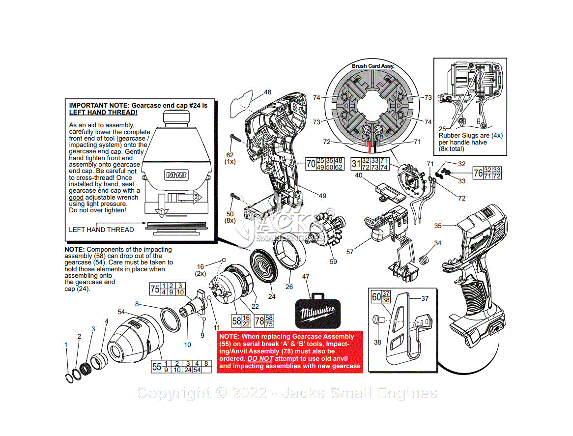 Milwaukee 2656-22CT (Serial F26B) M18 1/4