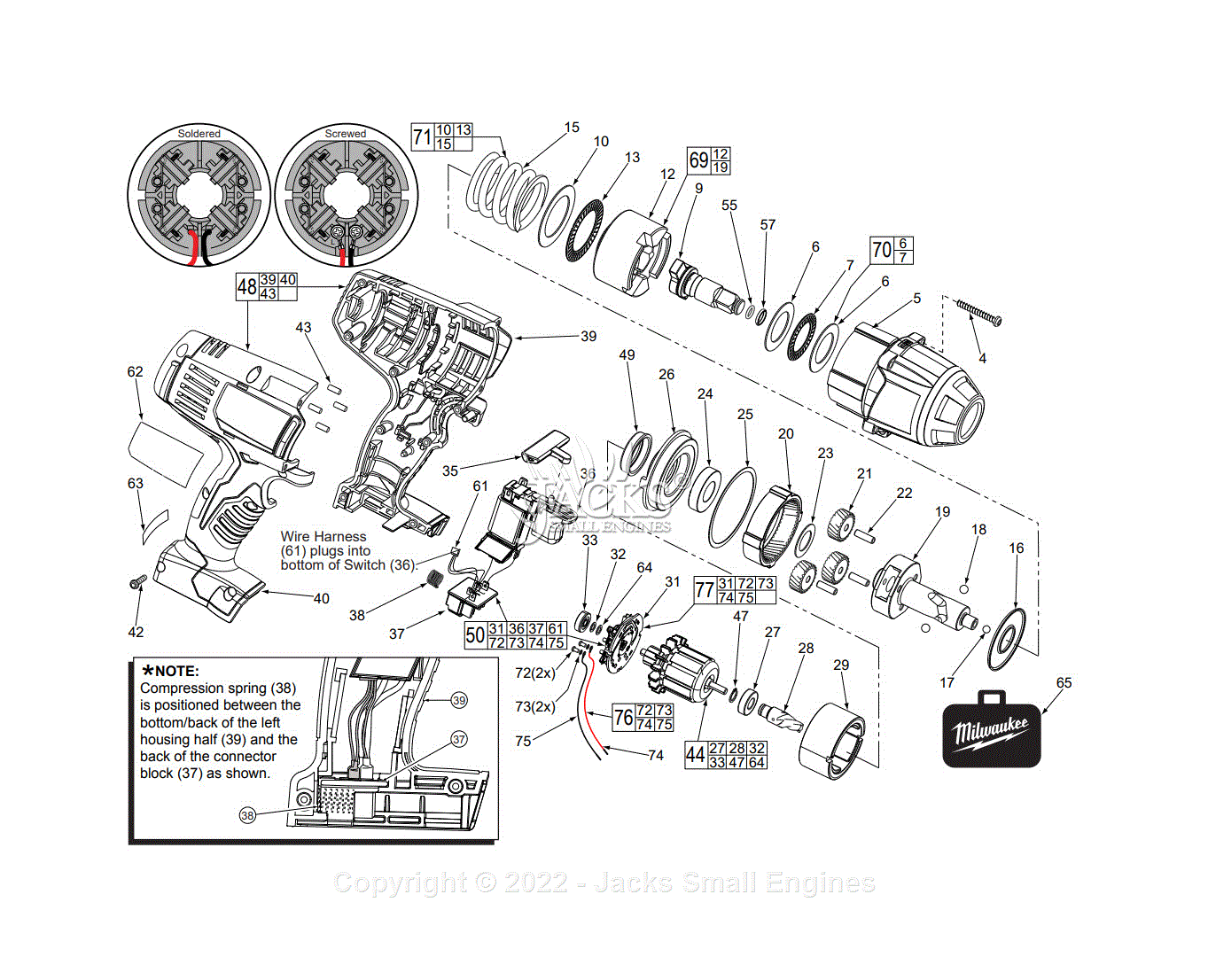 Milwaukee 2663-22 (Serial B80A) Cordless 18V 1/2