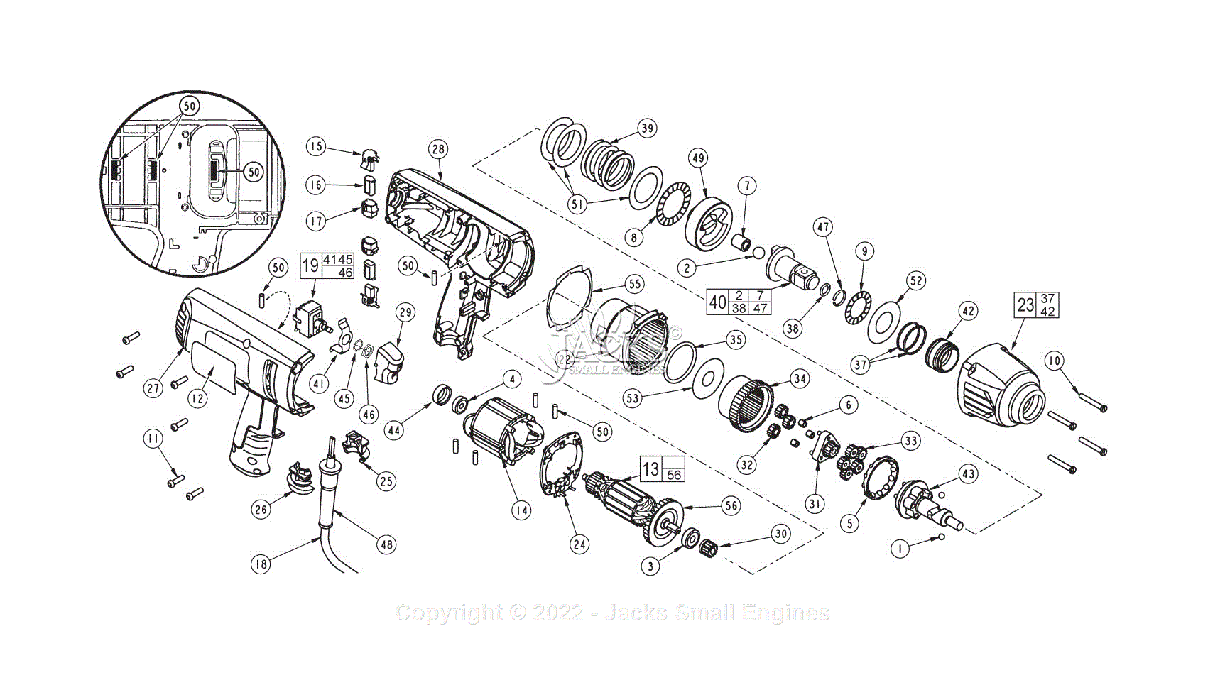 Milwaukee 9075-20 (Serial 239C) 3/4