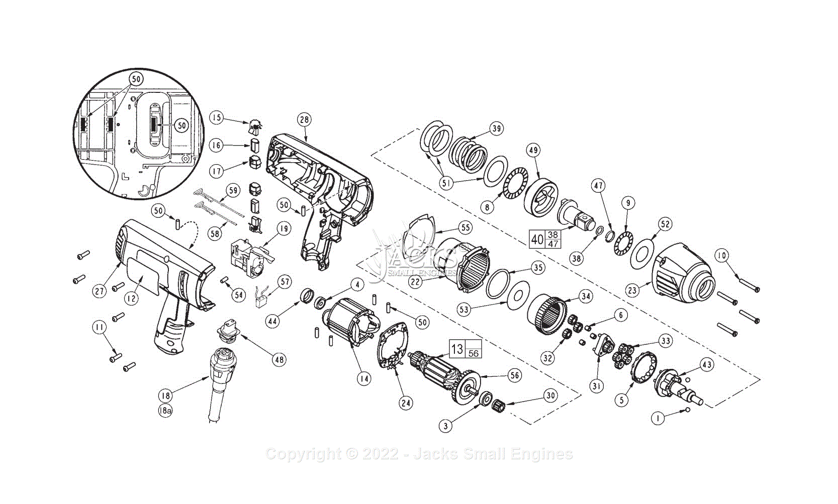 Milwaukee 9076-50 (Serial 240A) Variable Speed 3/4