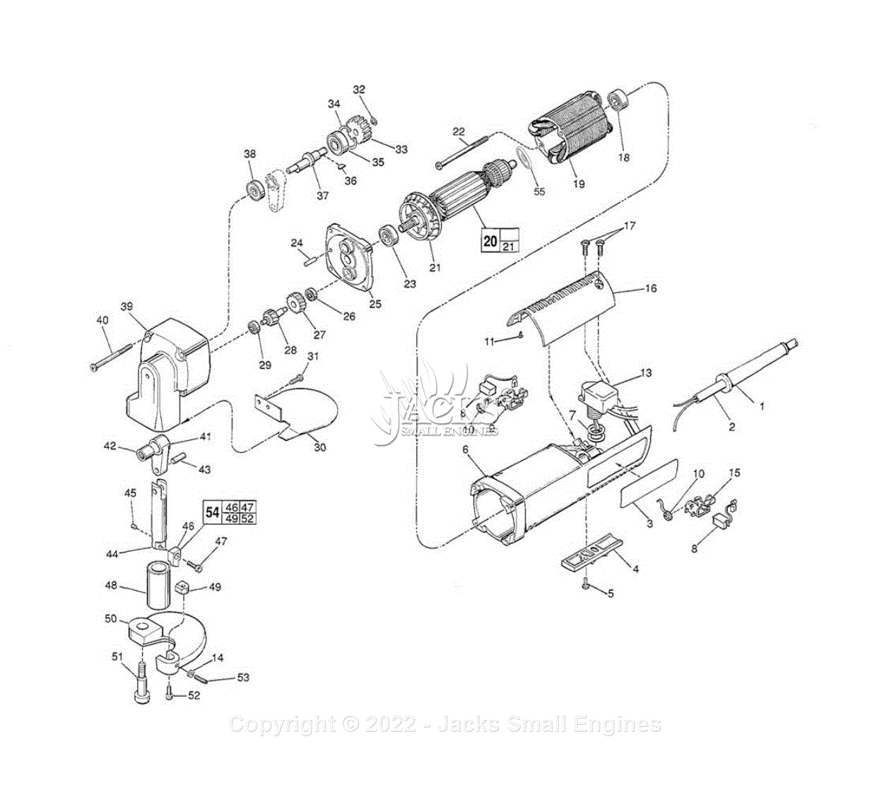 Milwaukee 6805 (Serial 709C) 16 Gauge Shear Parts Parts Diagram for 16 ...