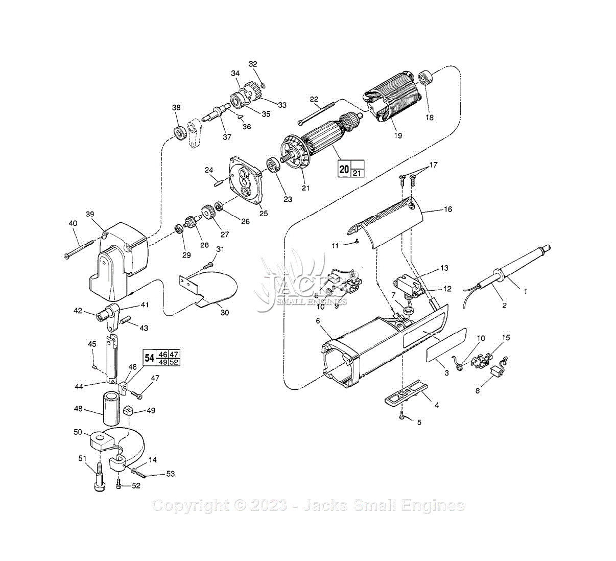 Milwaukee 6815 (Serial 710A) 14 Gauge Shear Parts Parts Diagram for 14 ...