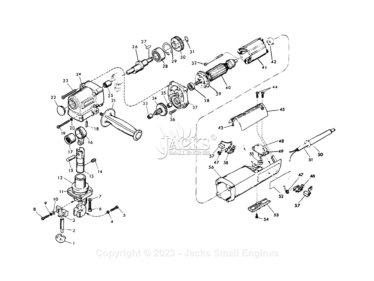 Milwaukee 6880-2 (serial 630-1001) Nibbler Parts Parts Diagram For 10 