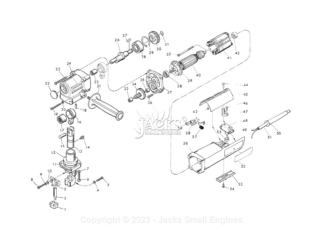 Milwaukee 6880 Serial 630 1001 10 Gauge Nibbler Parts Parts Diagram