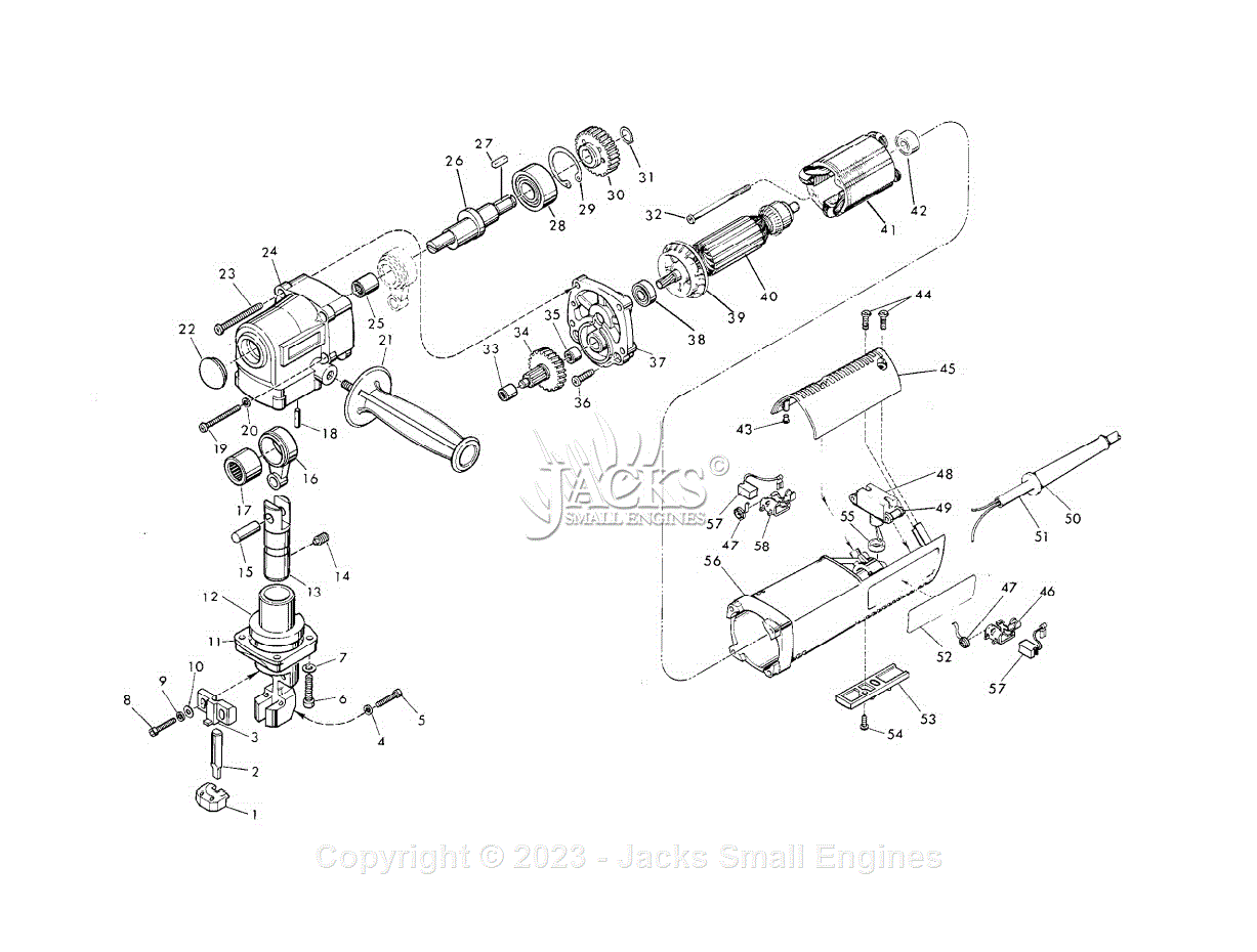 Milwaukee 6880 (Serial 630-3500) Nibbler Parts Parts Diagram for 10 ...