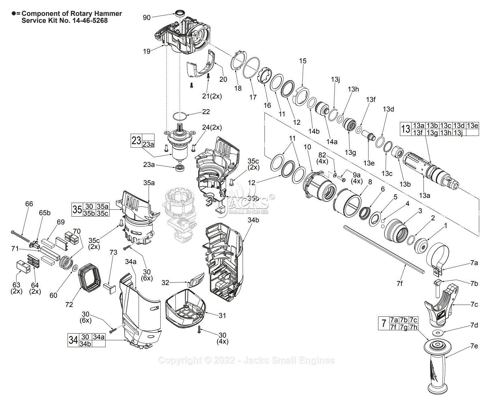 Milwaukee 2715 20 Serial F99a Milwaukee M18 Fuel 1 18 Rotary Hammer Parts Parts Diagram For 