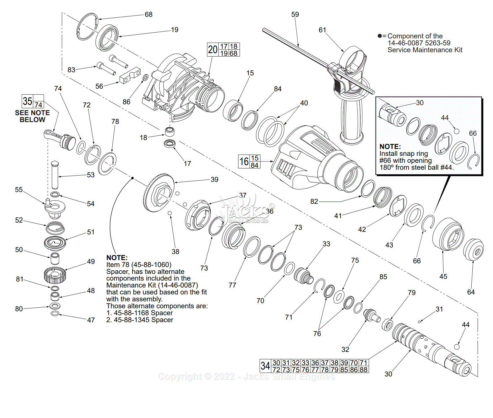 Milwaukee 5263 59 Serial D90a Milwaukee 58 16mm Sds Rotary Hammer Parts Parts Diagram For 