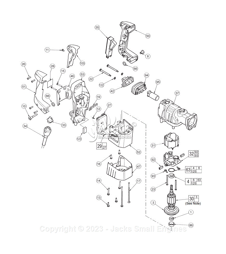 Milwaukee 5319-21 (Serial 863A) Rotary Hammer Parts Parts Diagram for 1 ...