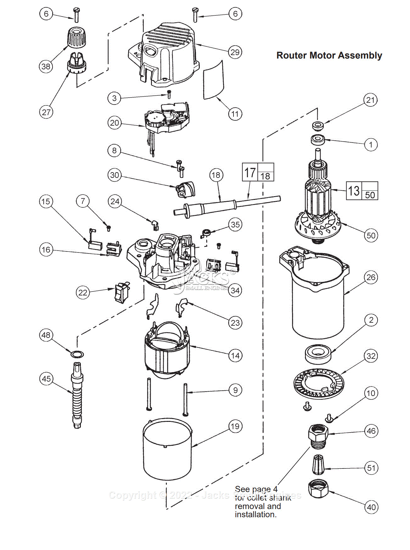 Milwaukee 561629 (Serial A19A) Milwaukee Router Parts Parts Diagram