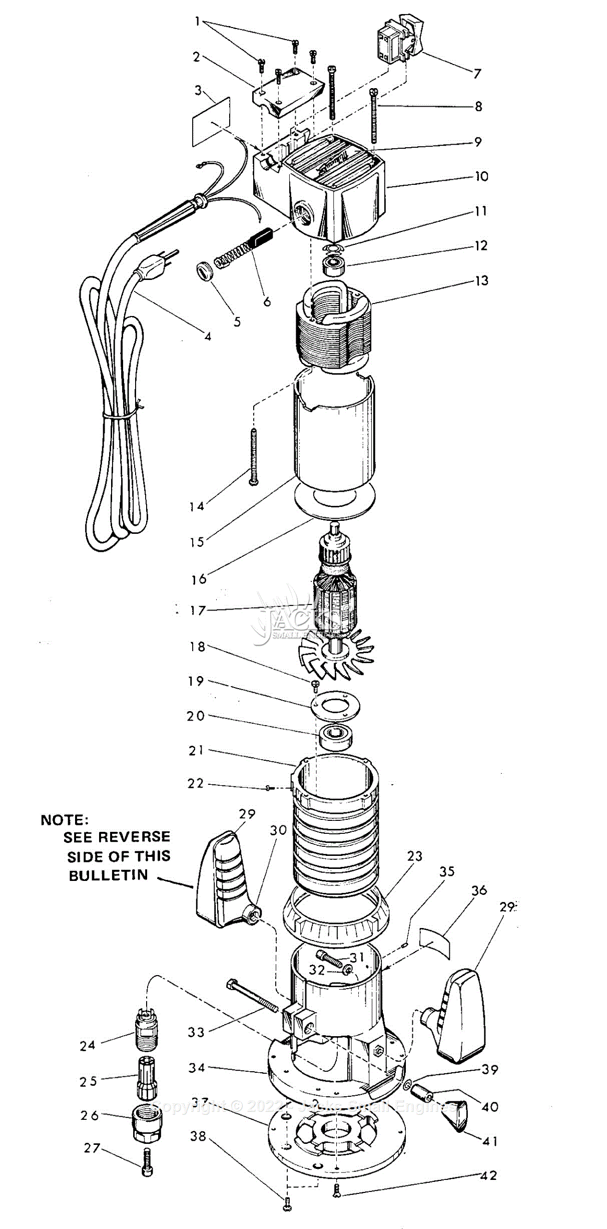 Milwaukee 5650 (Serial 452-2367) Milwaukee Router Parts Parts Diagram ...