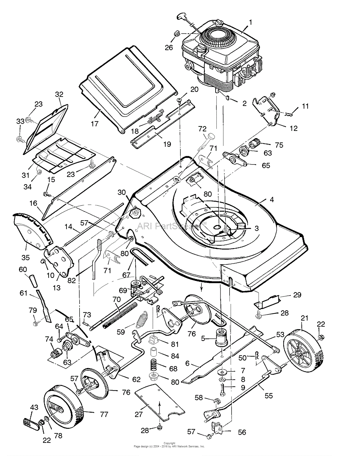 Murray 21595x8B - Walk-Behind Mower (1999) Parts Diagrams