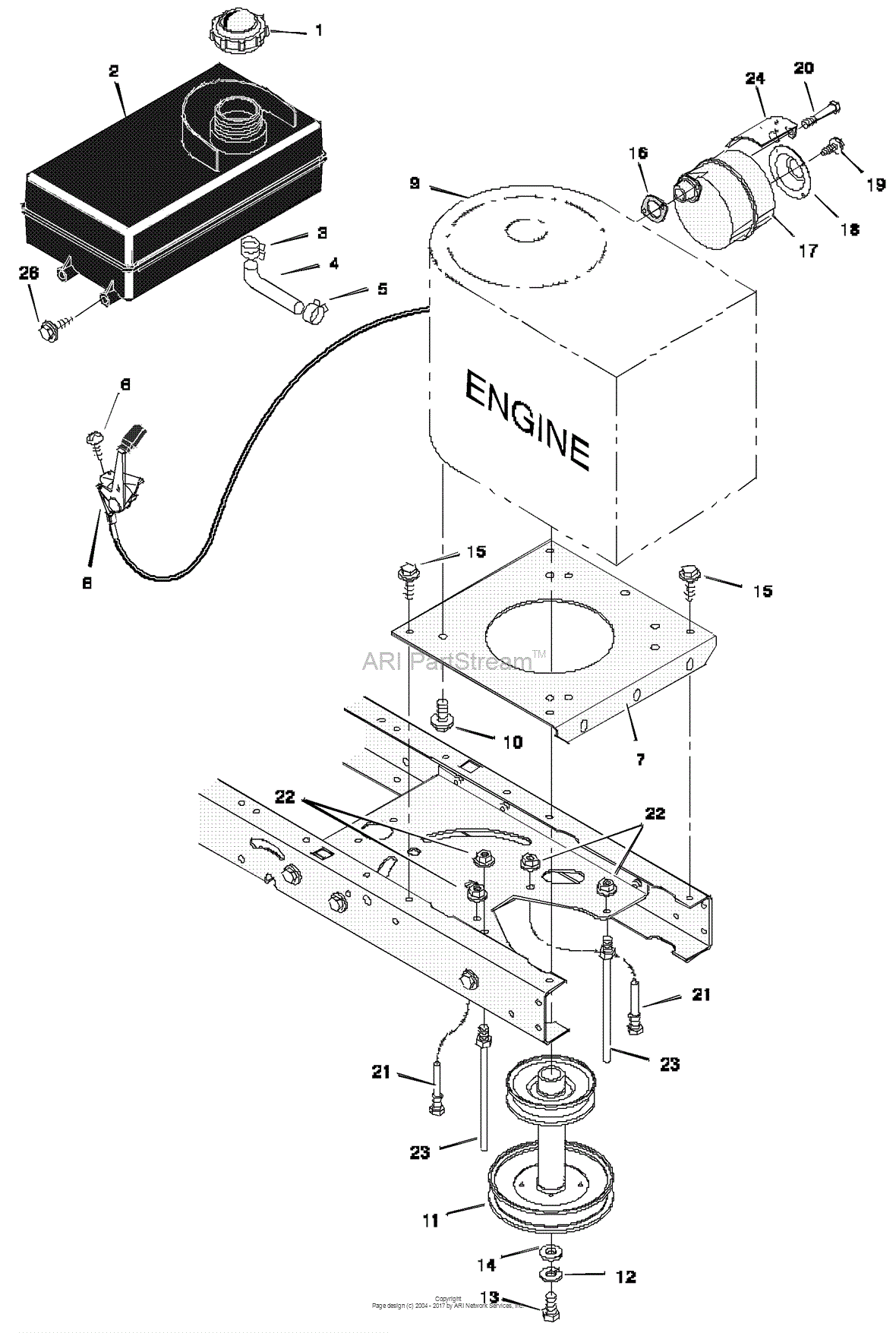 Murray 38500x92A - Lawn Tractor (1997) Parts Diagrams