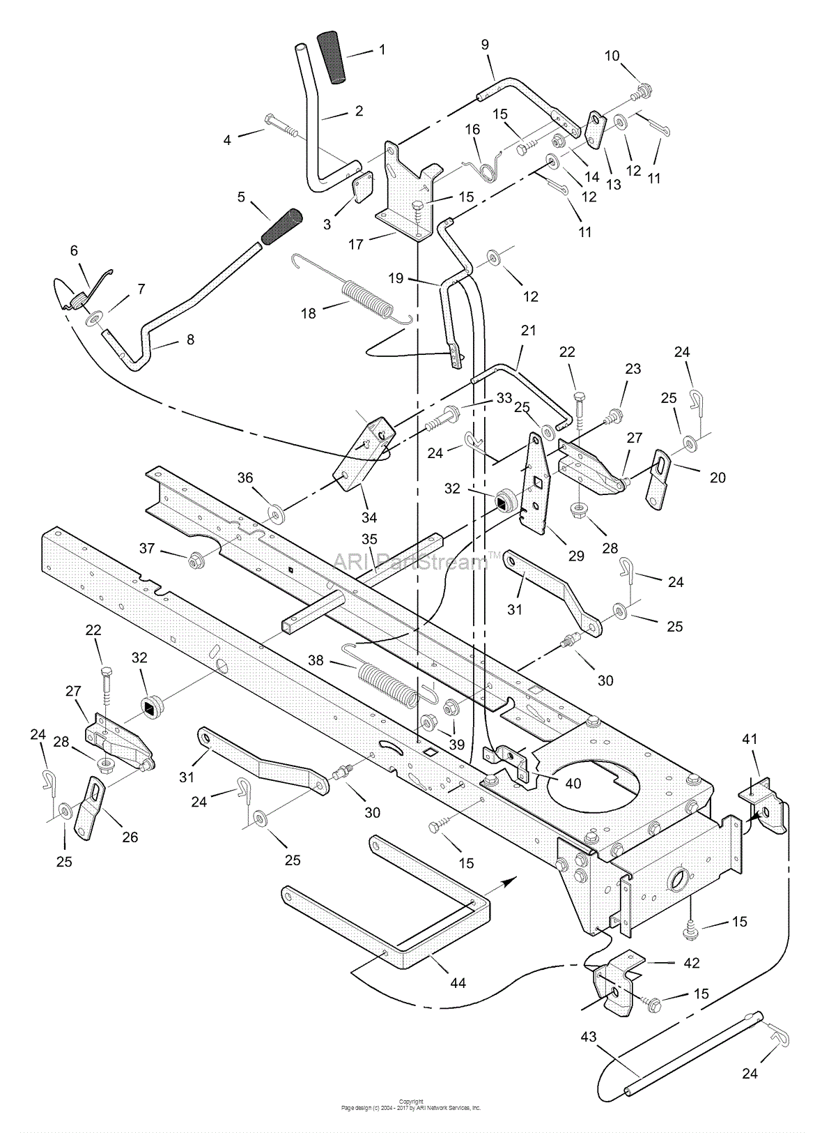 Murray 40536x4A - Lawn Tractor (1997) Parts Diagram for Mower Housing ...