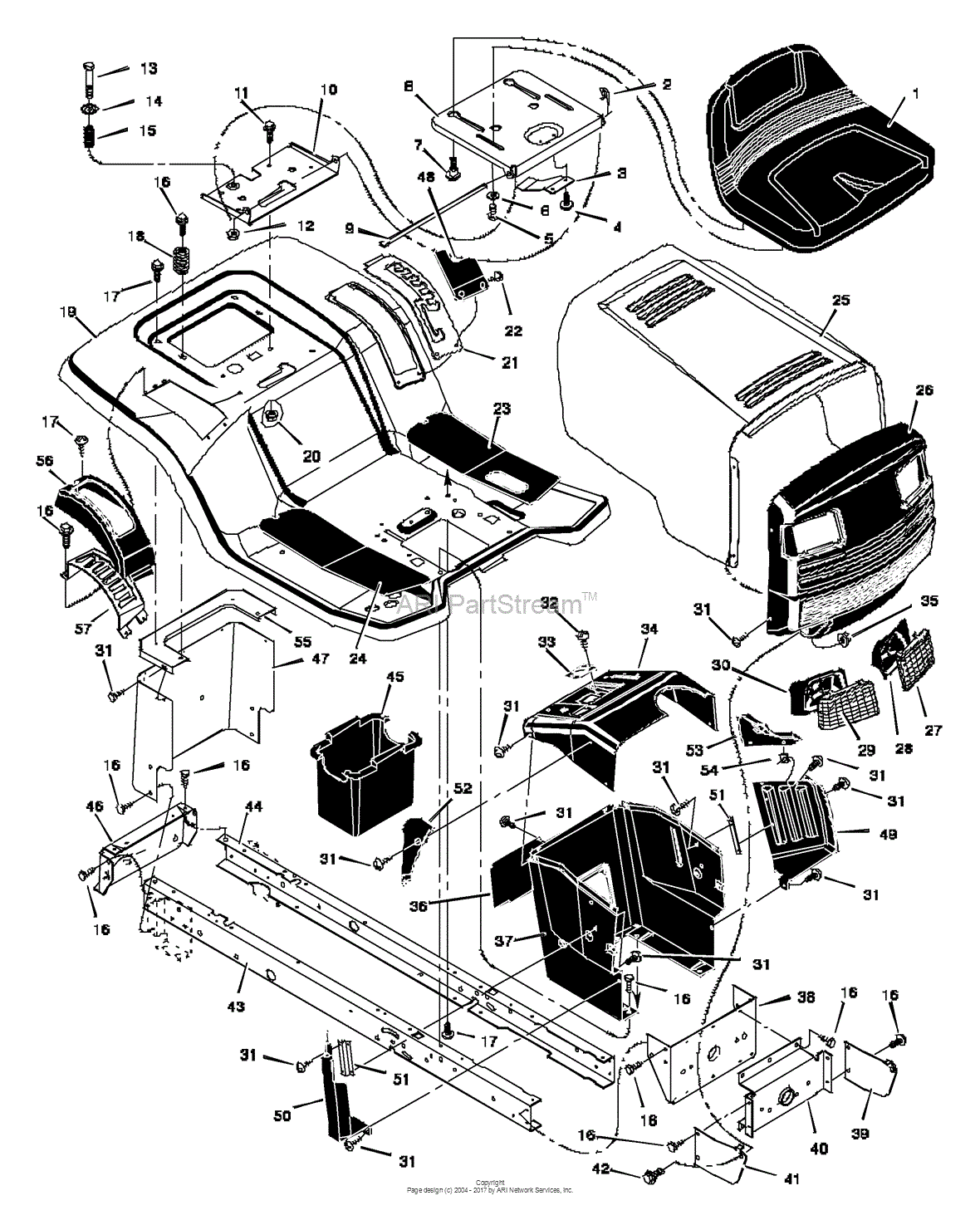 Murray 42536x92A - Lawn Tractor (1997) Parts Diagrams