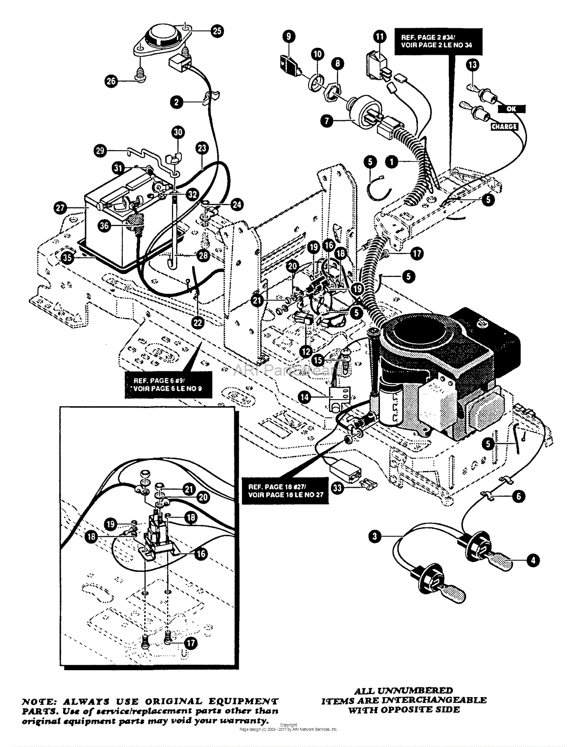 Murray G4315160 - Lawn Tractor (1997) Parts Diagram for Electrical Assembly