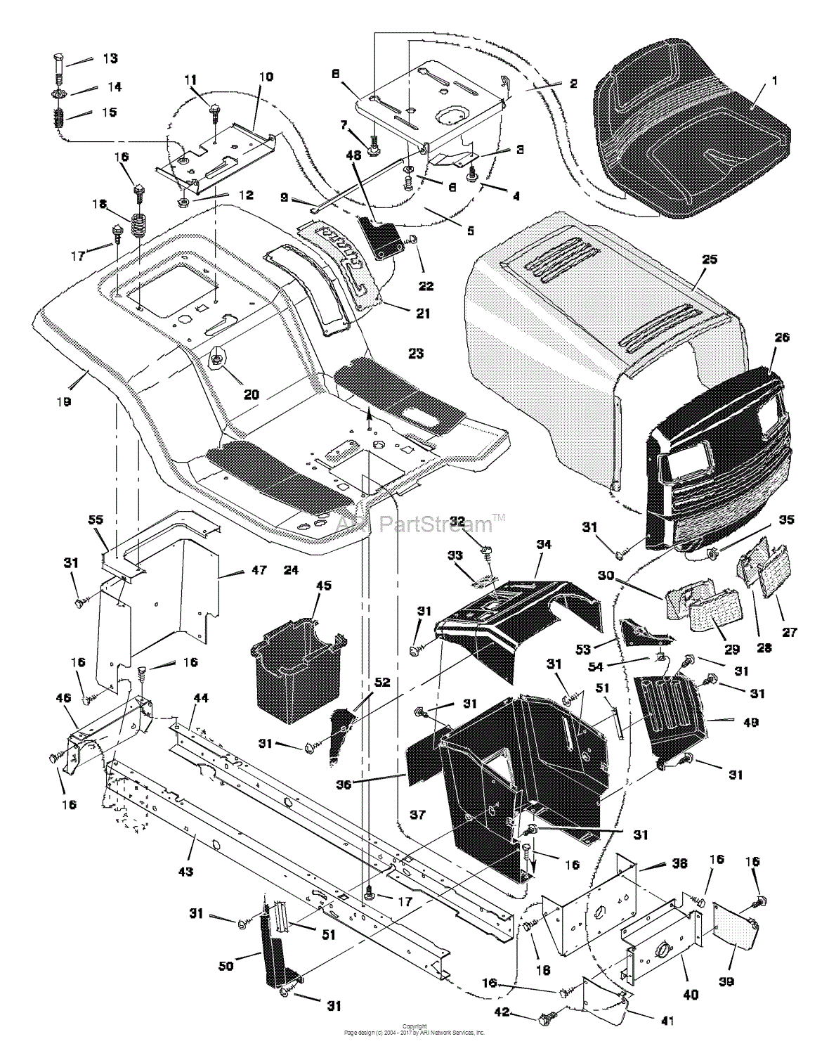 Murray 46560x92A - Lawn Tractor (1997) Parts Diagrams