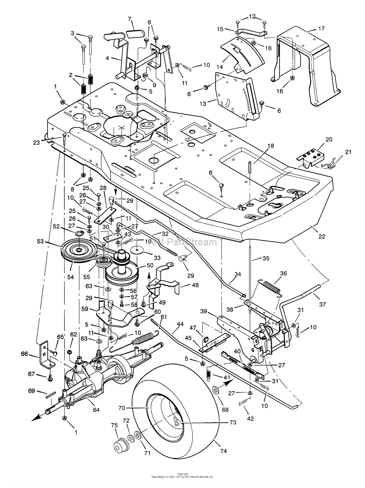 Murray 30577X7A - Rear Engine Rider (RER) (1997) Parts Diagram for ...