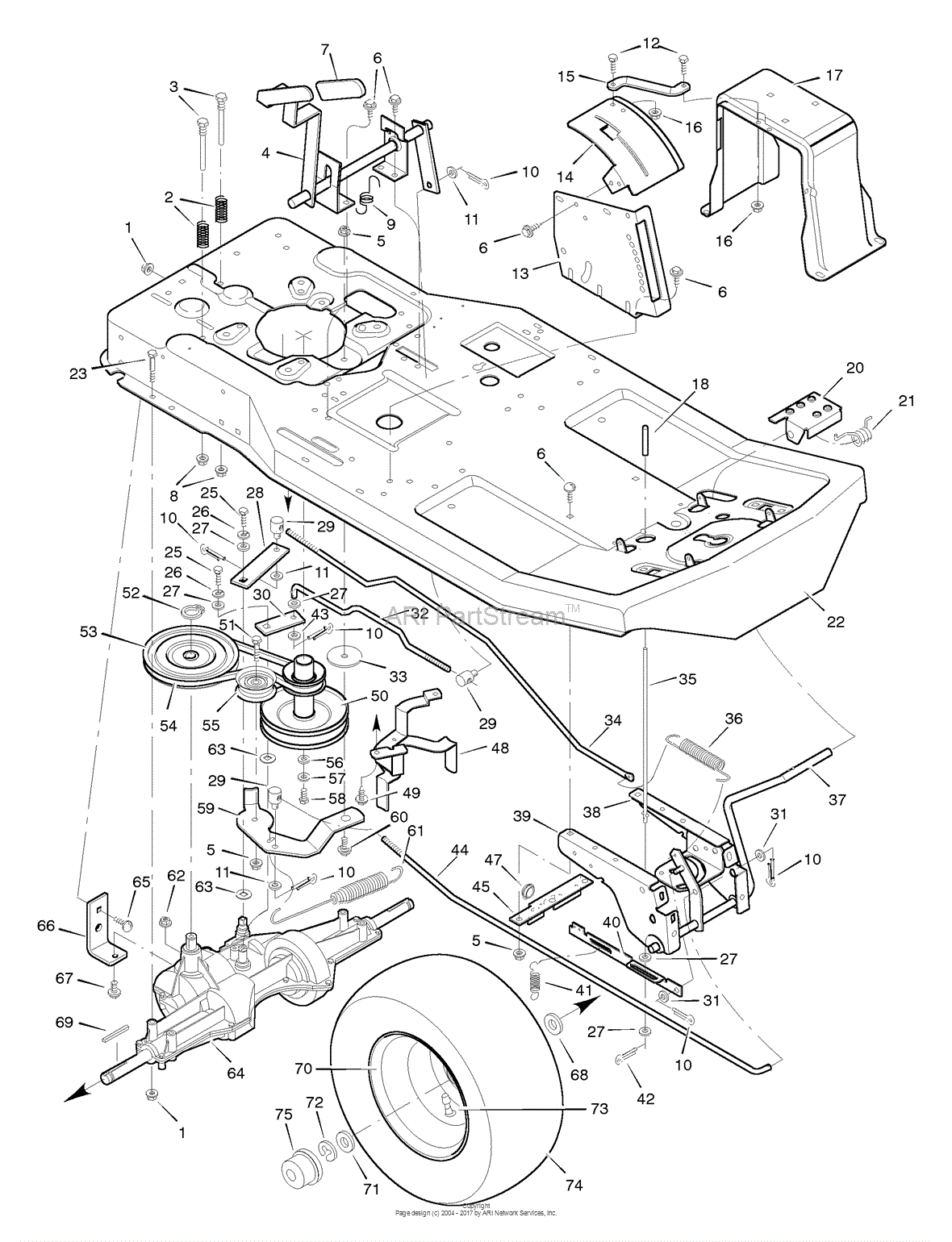 Murray 30560x50B - Lawn Tractor (1998) Parts Diagram for Motion Drive