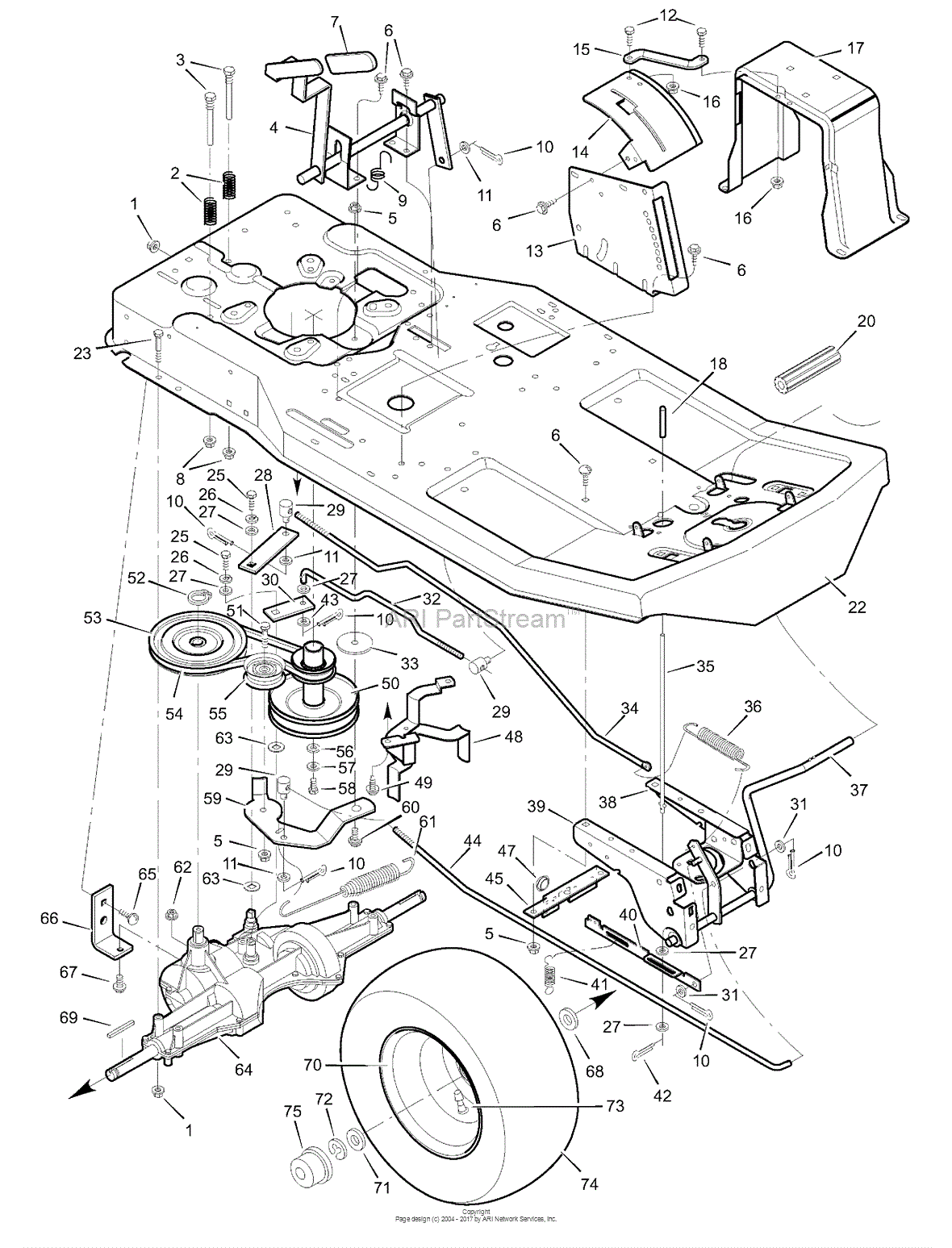 Murray 30550H - Rear Engine Rider (1999) Parts Diagram for Motion Drive