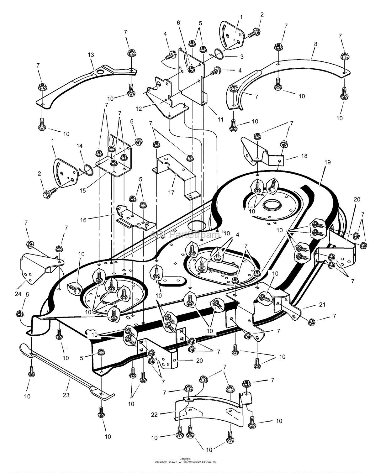 Murray 52101x92A - Garden Tractor (2000) Parts Diagram for Mower ...