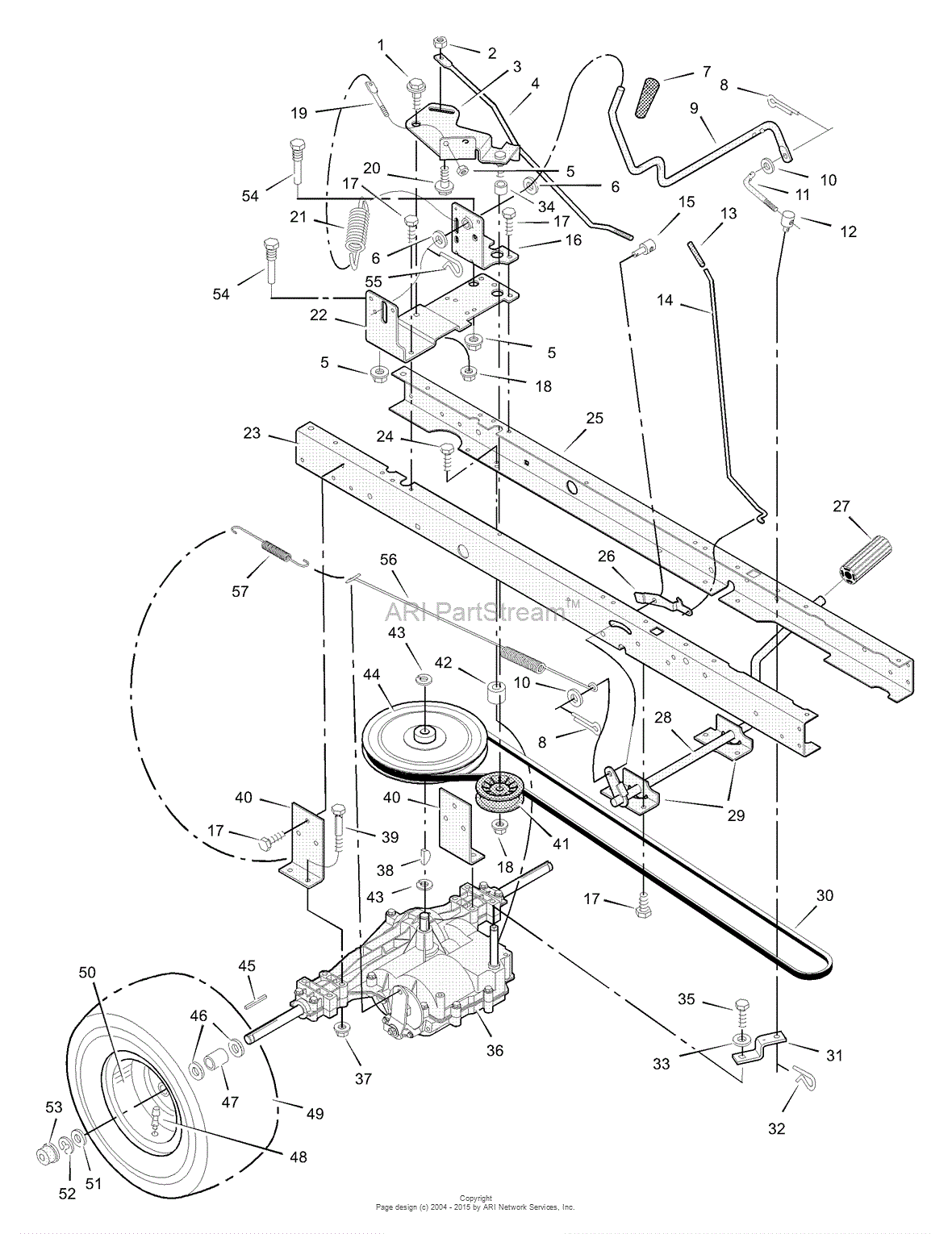 Murray 31200x50B - Lawn Tractor (2000) Parts Diagram for Motion Drive