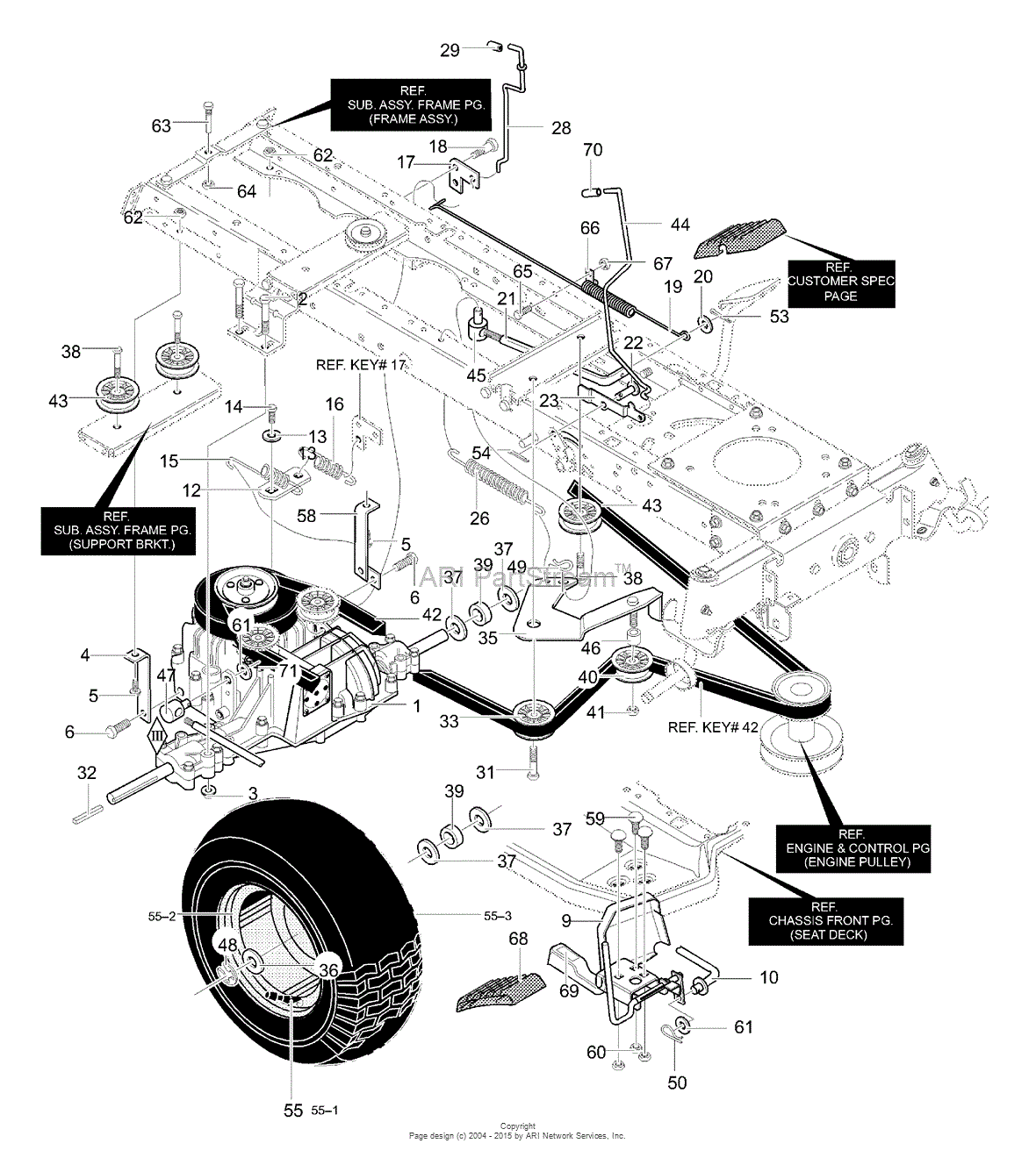 Murray 40372x50B - Lawn Tractor (2000) Parts Diagram for Motion Drive