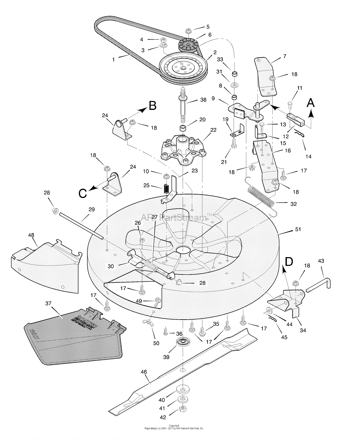 Murray 30577x8A - Rear Engine Riders (2000) Parts Diagram for Mower Housing