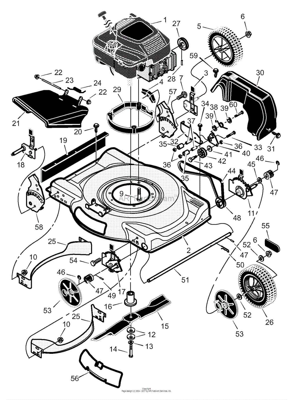 Murray Walk Behind Mower Parts Diagram