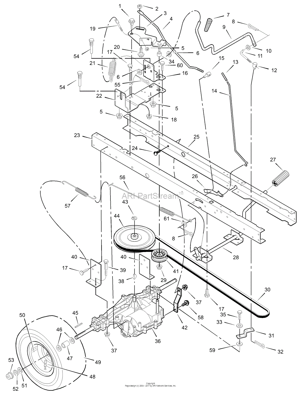 Murray 405002x31A - Lawn Tractor (2002) Parts Diagram for Motion Drive