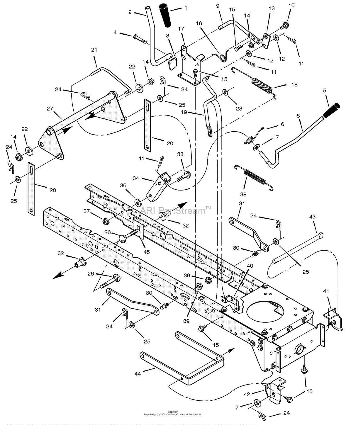 Murray 405015x92A - Lawn Tractor (2002) Parts Diagram for Mower Housing ...