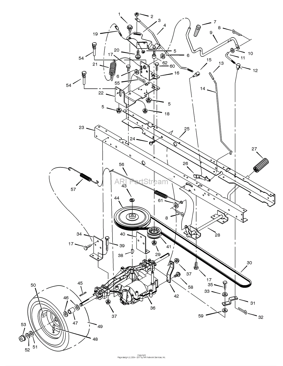 Murray 425008x8a - Lawn Tractor (2002) Parts Diagram For Motion Drive