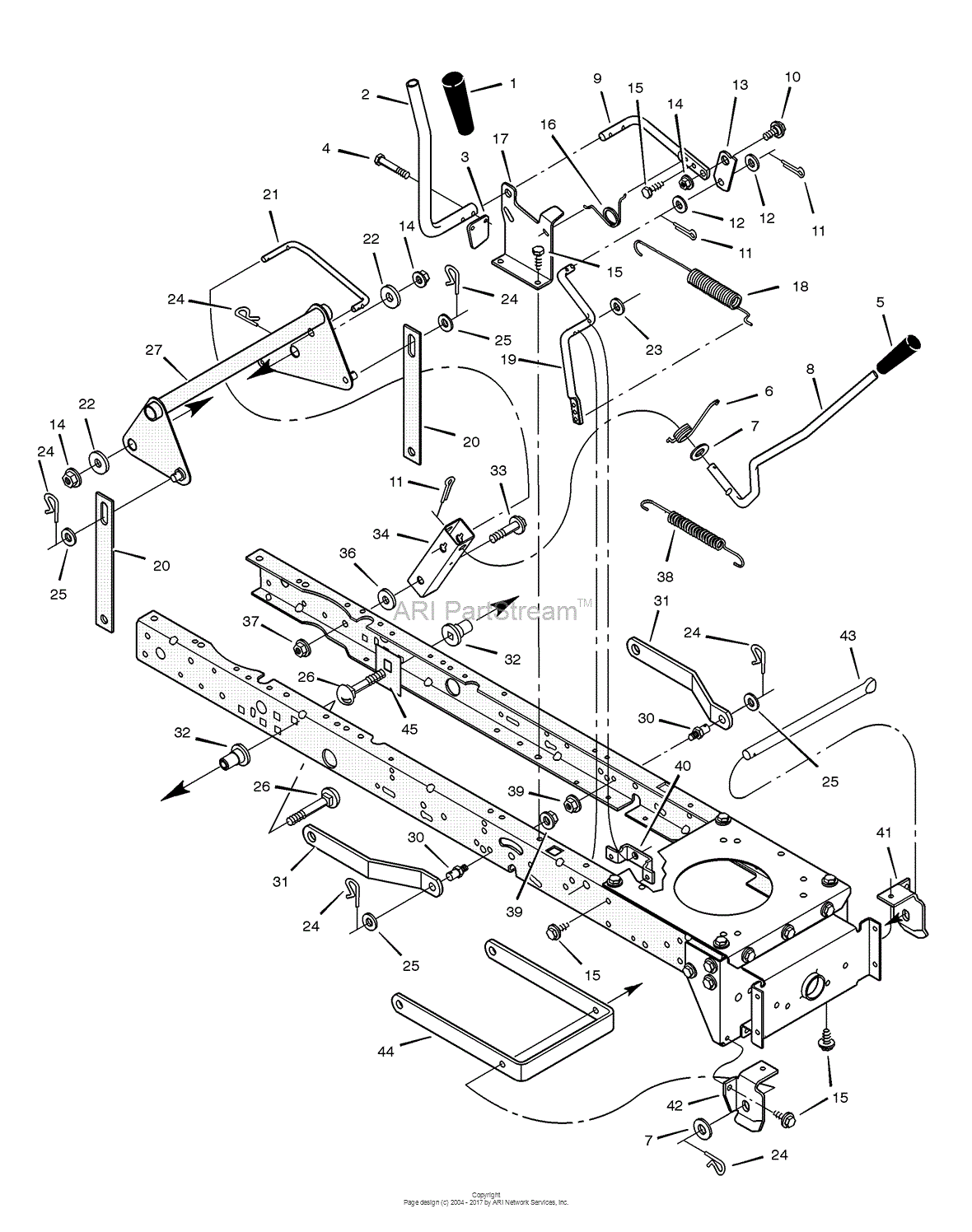 Murray 425008x8A - Lawn Tractor (2002) Parts Diagram for Mower Housing ...