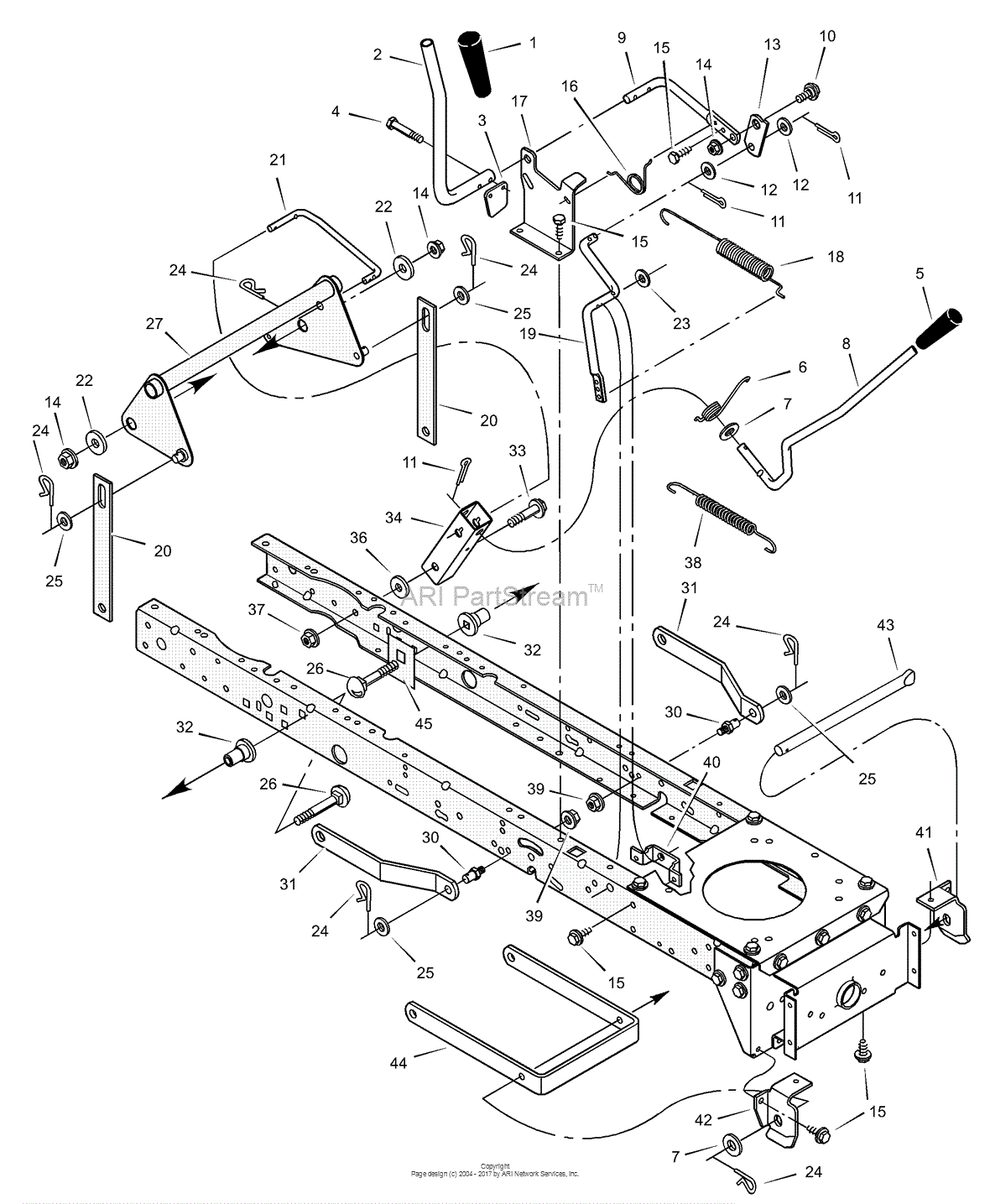 Murray 425613x8A - Lawn Tractor (2002) Parts Diagram for Mower Housing ...