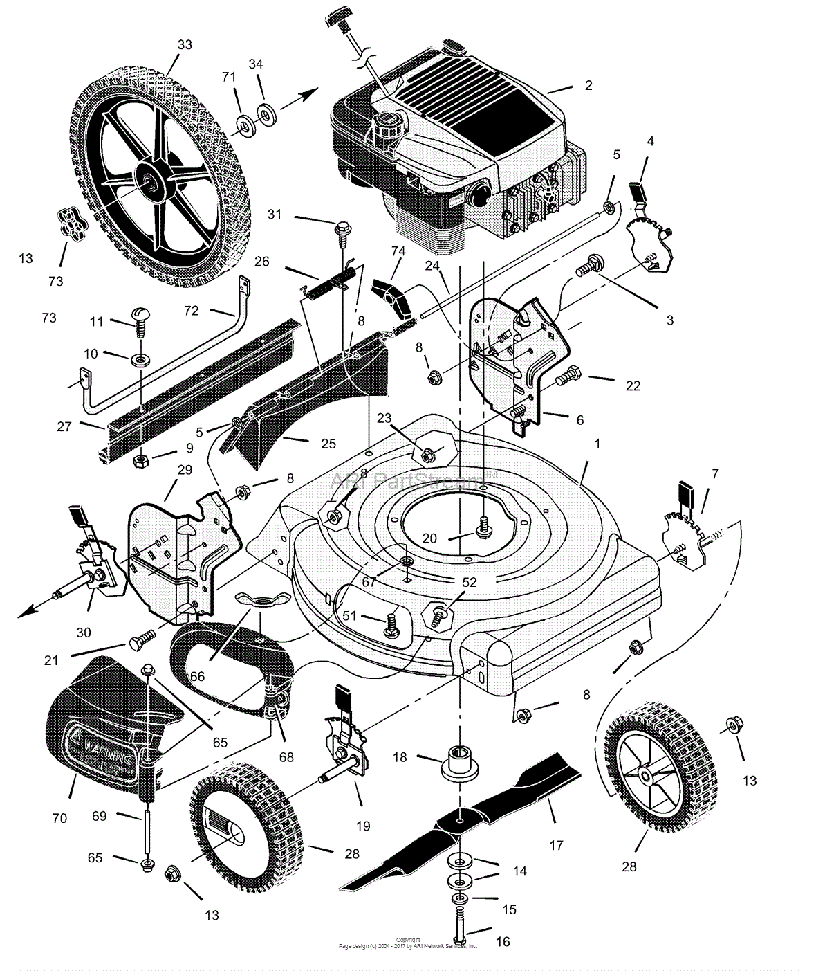 Murray 205310x92A - Walk-Behind Mower (2002) Parts Diagram for Mower ...