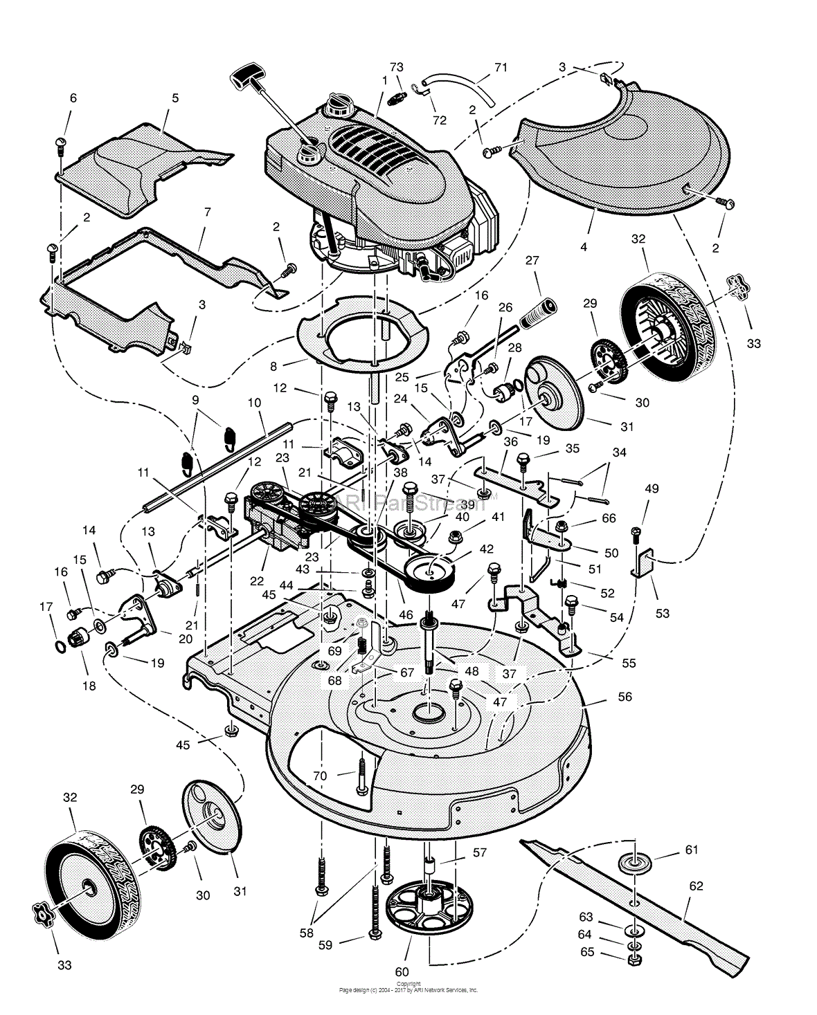 Murray 261031x692B WalkBehind Mower (2002) Parts Diagram for Drive