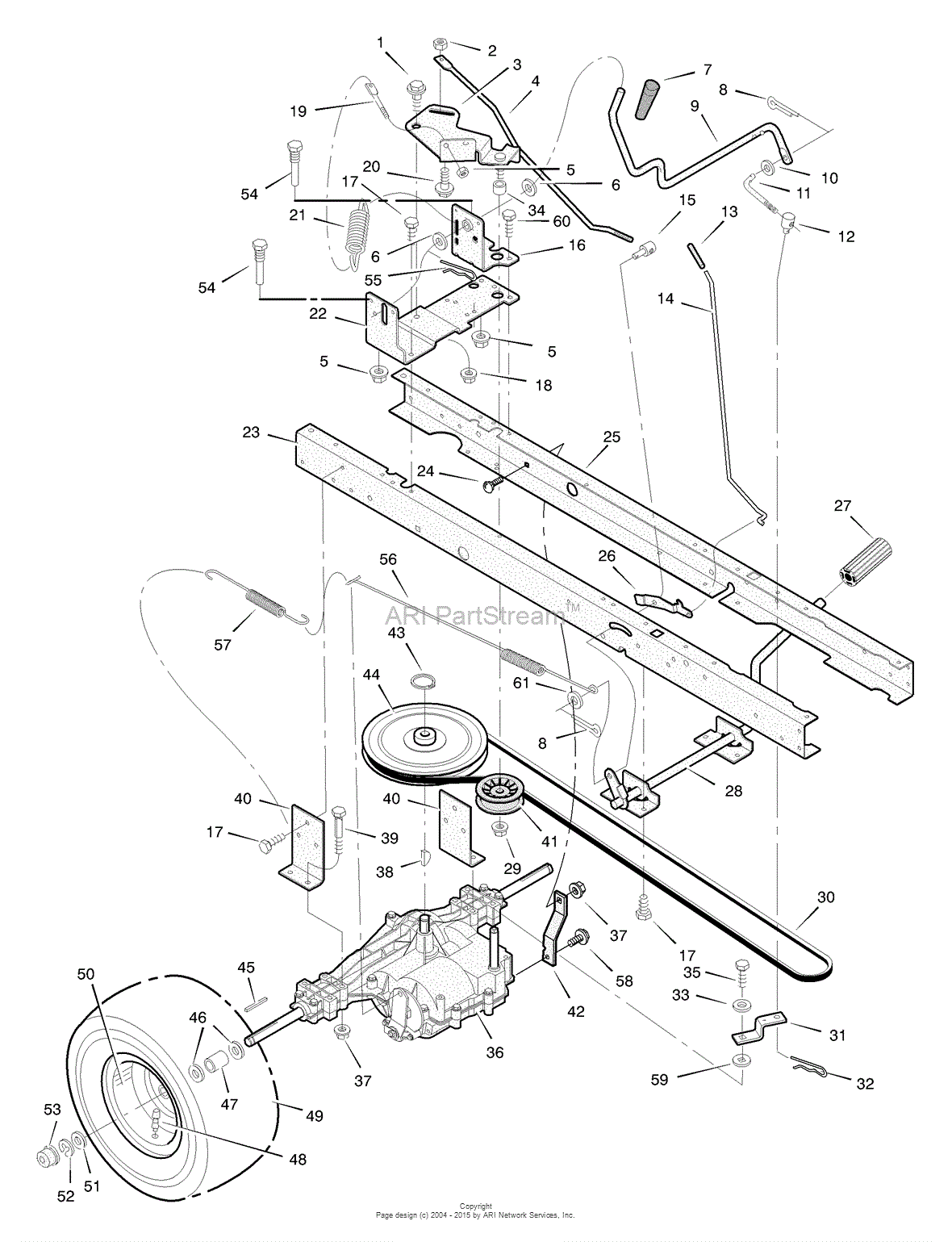 Murray 405000x8C - Lawn Tractor (2004) Parts Diagram for Motion Drive