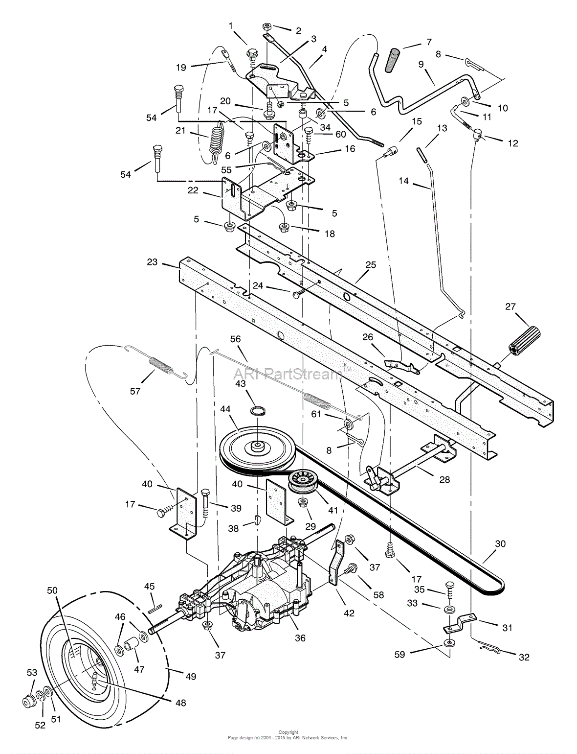 Murray 425004x99A - Lawn Tractor (2004) Parts Diagram for Motion Drive