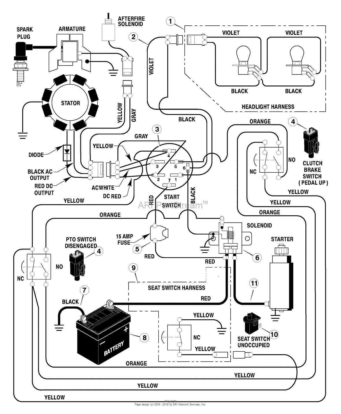 Murray 425014x92a Lawn Tractor 2004, Murray Lawn Tractor Wiring Diagram