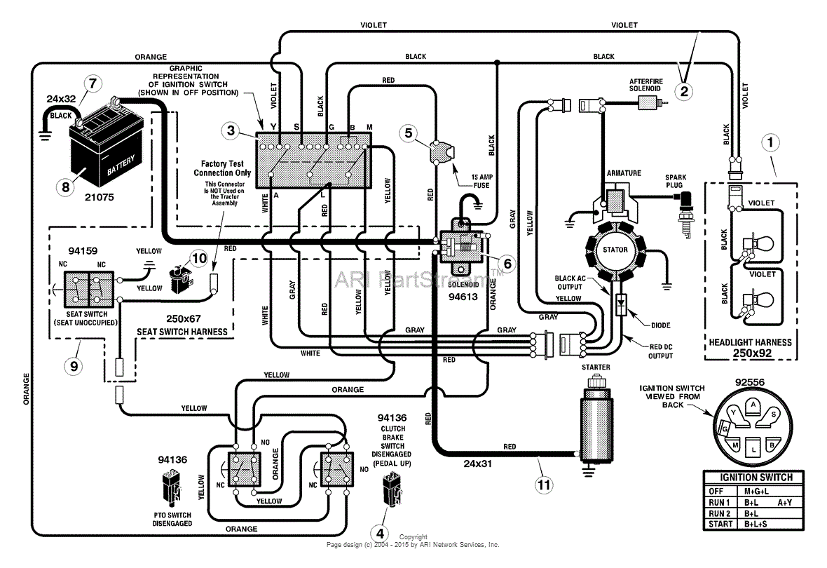 Murray 425619x24B - Lawn Tractor (2004) Parts Diagram for ... mastercraft wiring schematic 