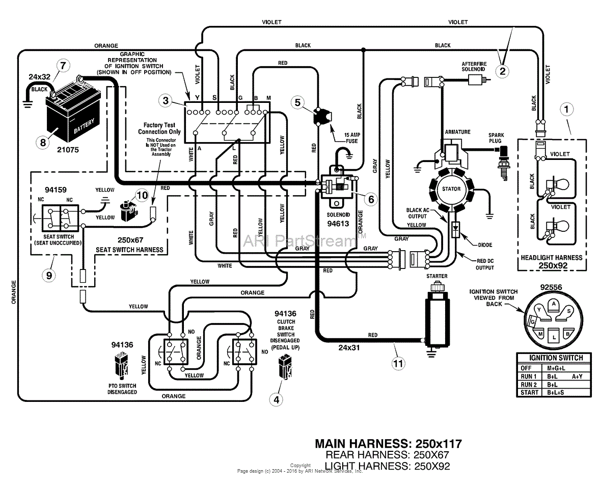 Murray 425620x92A - Lawn Tractor (2004) Parts Diagram for ... gt5000 wiring diagram 