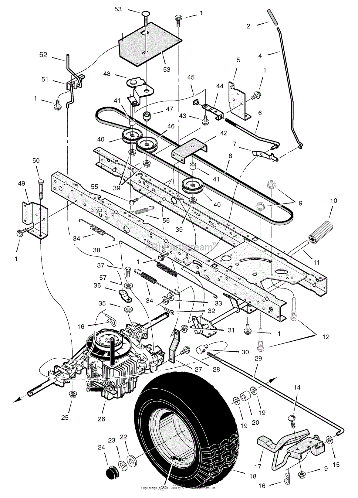 Murray 425620x99B - Lawn Tractor (2004) Parts Diagram for Drive Assembly