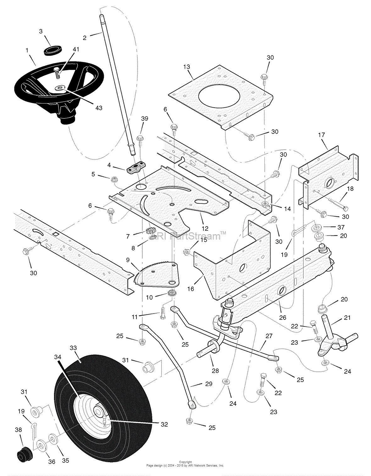 Murray C950604720 Craftsman Lawn Tractor (2004) Parts Diagram for